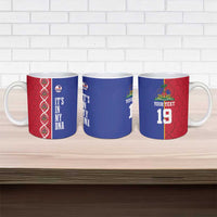 Custom Afro-Haiti Football Ceramic Mug It's In My DNA - Wonder Print Shop