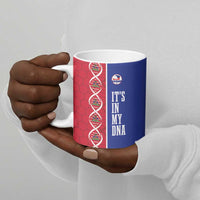 Custom Afro-Haiti Football Ceramic Mug It's In My DNA - Wonder Print Shop