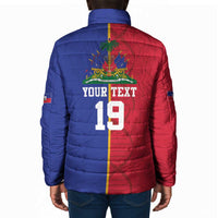 Custom Afro-Haiti Football Padded Jacket It's In My DNA - Wonder Print Shop