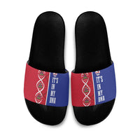 Afro-Haiti Football Slide Sandals It's In My DNA - Wonder Print Shop