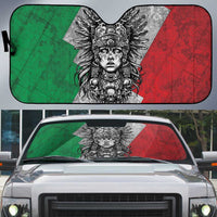 Mexico Aztec Warrior Goddess Auto Sun Shade Aztec Tribal Skull Tricolor Armor