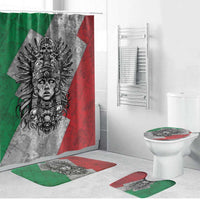 Mexico Aztec Warrior Goddess Bathroom Set Aztec Tribal Skull Tricolor Armor