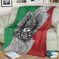 Mexico Aztec Warrior Goddess Blanket Aztec Tribal Skull Tricolor Armor