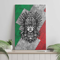 Mexico Aztec Warrior Goddess Canvas Wall Art Aztec Tribal Skull Tricolor Armor