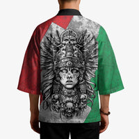 Mexico Aztec Warrior Goddess Kimono Aztec Tribal Skull Tricolor Armor