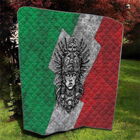 Mexico Aztec Warrior Goddess Quilt Aztec Tribal Skull Tricolor Armor