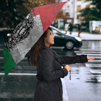 Mexico Aztec Warrior Goddess Umbrella Aztec Tribal Skull Tricolor Armor
