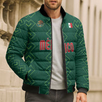 Custom Mexico Football Bomber Puffer Jacket Go Champions Mexico