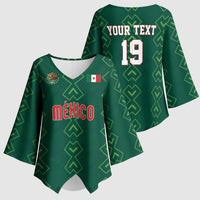 Custom Mexico Football Kimono Sleeve Blouse Go Champions Mexico