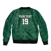Custom Mexico Football Sleeve Zip Bomber Jacket Go Champions Mexico