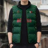 Custom Mexico Football Sleeveless Puffer Jacket Go Champions Mexico