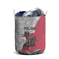 Poland Winged Hussar Warrior Laundry Basket Polska Flag Armor Spirit