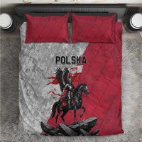 Poland Winged Hussar Warrior Bedding Set Polska Flag Armor Spirit