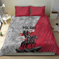 Poland Winged Hussar Warrior Bedding Set Polska Flag Armor Spirit