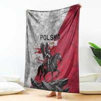 Poland Winged Hussar Warrior Blanket Polska Flag Armor Spirit