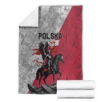 Poland Winged Hussar Warrior Blanket Polska Flag Armor Spirit