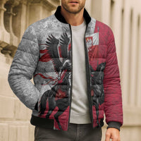 Poland Winged Hussar Warrior Bomber Puffer Jacket Polska Flag Armor Spirit