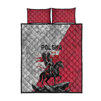 Poland Winged Hussar Warrior Quilt Bed Set Polska Flag Armor Spirit