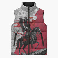 Poland Winged Hussar Warrior Sleeveless Puffer Jacket Polska Flag Armor Spirit