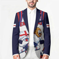Custom World Football 2026 England Blazer Lion Mascot St George Cross Design