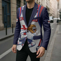 Custom World Football 2026 England Blazer Lion Mascot St George Cross Design