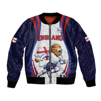 Custom World Football 2026 England Bomber Jacket Lion Mascot St George Cross Design