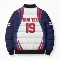 Custom World Football 2026 England Bomber Puffer Jacket Lion Mascot St George Cross Design