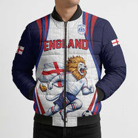 Custom World Football 2026 England Bomber Puffer Jacket Lion Mascot St George Cross Design