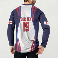 Custom World Football 2026 England Button Sweatshirt Lion Mascot St George Cross Design