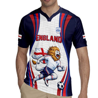 Custom World Football 2026 England Rugby Jersey Lion Mascot St George Cross Design