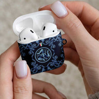 Italy Football 2026 AirPods Case Italian Trinacria Blue Baroque Design