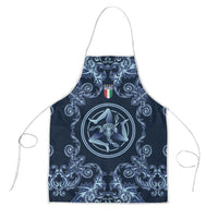 Italy Football 2026 Apron Italian Trinacria Blue Baroque Design