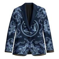 Custom Italy Football 2026 Blazer Italian Trinacria Blue Baroque Design