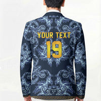 Custom Italy Football 2026 Blazer Italian Trinacria Blue Baroque Design