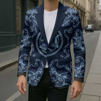 Custom Italy Football 2026 Blazer Italian Trinacria Blue Baroque Design