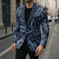 Custom Italy Football 2026 Blazer Italian Trinacria Blue Baroque Design