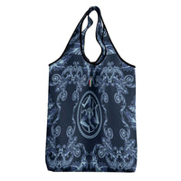 Italy Football 2026 Grocery Bag Italian Trinacria Blue Baroque Design