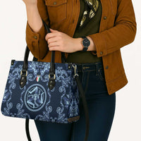 Italy Football 2026 Leather Bag Italian Trinacria Blue Baroque Design