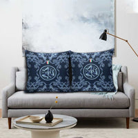 Italy Football 2026 Pillow Cover Italian Trinacria Blue Baroque Design