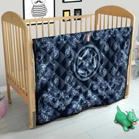 Italy Football 2026 Quilt Italian Trinacria Blue Baroque Design