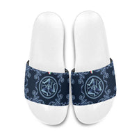 Italy Football 2026 Slide Sandals Italian Trinacria Blue Baroque Design