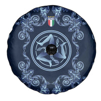 Italy Football 2026 Spare Tire Cover Italian Trinacria Blue Baroque Design