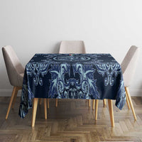 Italy Football 2026 Tablecloth Italian Trinacria Blue Baroque Design