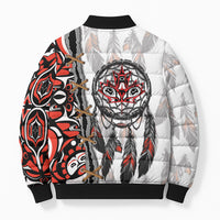 Canada National Indigenous Peoples Day Bomber Puffer Jacket Dreamcatcher First Nations Heritage Pride