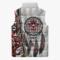 Canada National Indigenous Peoples Day Sleeveless Puffer Jacket Dreamcatcher First Nations Heritage Pride