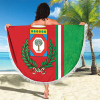 Italy Apulia Beach Blanket Map Of Apulia With Coat Of Arms - Wonder Print Shop