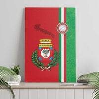 Italy Apulia Canvas Wall Art Map Of Apulia With Coat Of Arms - Wonder Print Shop