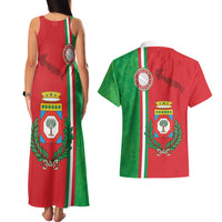 Italy Apulia Couples Matching Tank Maxi Dress and Hawaiian Shirt Map Of Apulia With Coat Of Arms LT19
