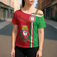 Italy Apulia Cross Shoulder Shirt Map Of Apulia With Coat Of Arms LT19