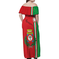 Italy Apulia Family Matching Off Shoulder Maxi Dress and Hawaiian Shirt Map Of Apulia With Coat Of Arms LT19